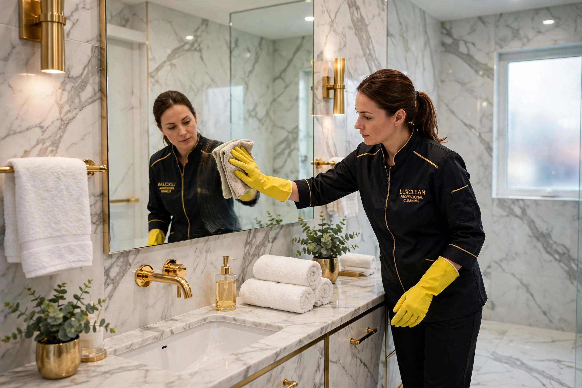Professional bathroom cleaning